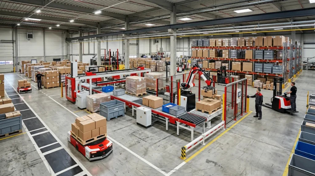 工場の自動化に成功している様子